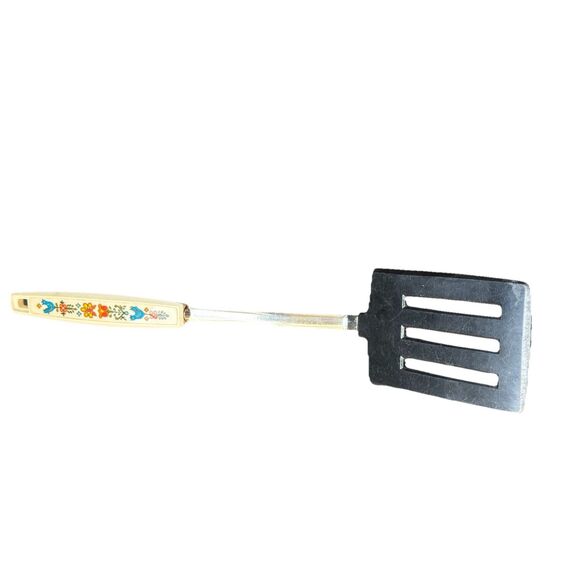 VtG Floral Friendship Slotted Spatula Turner 13" Retro Kitchen Utensil Rare - Picture 3 of 10